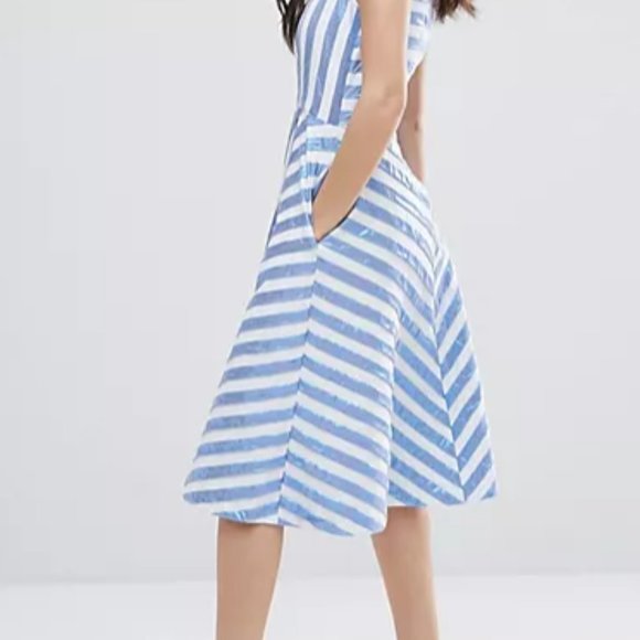 Closet London Iridescent Mermaid Stripe Dress - Picture 6 of 17